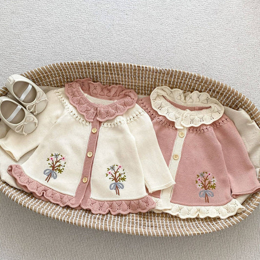 Baby Girl Embroidered Cardigan