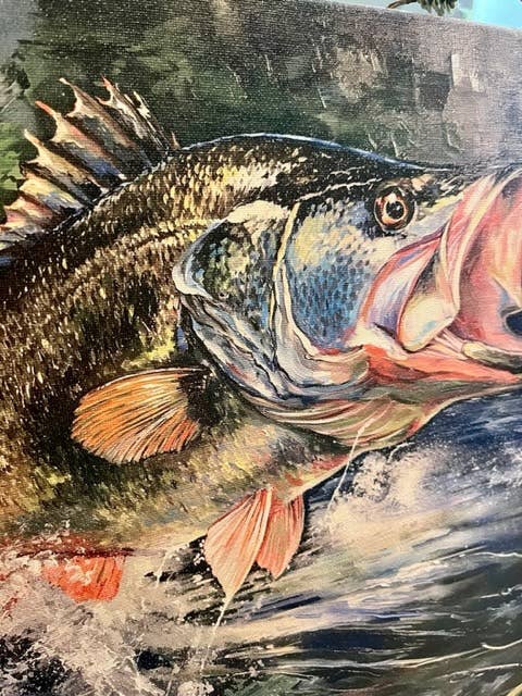 Bass Canvas Art 10"