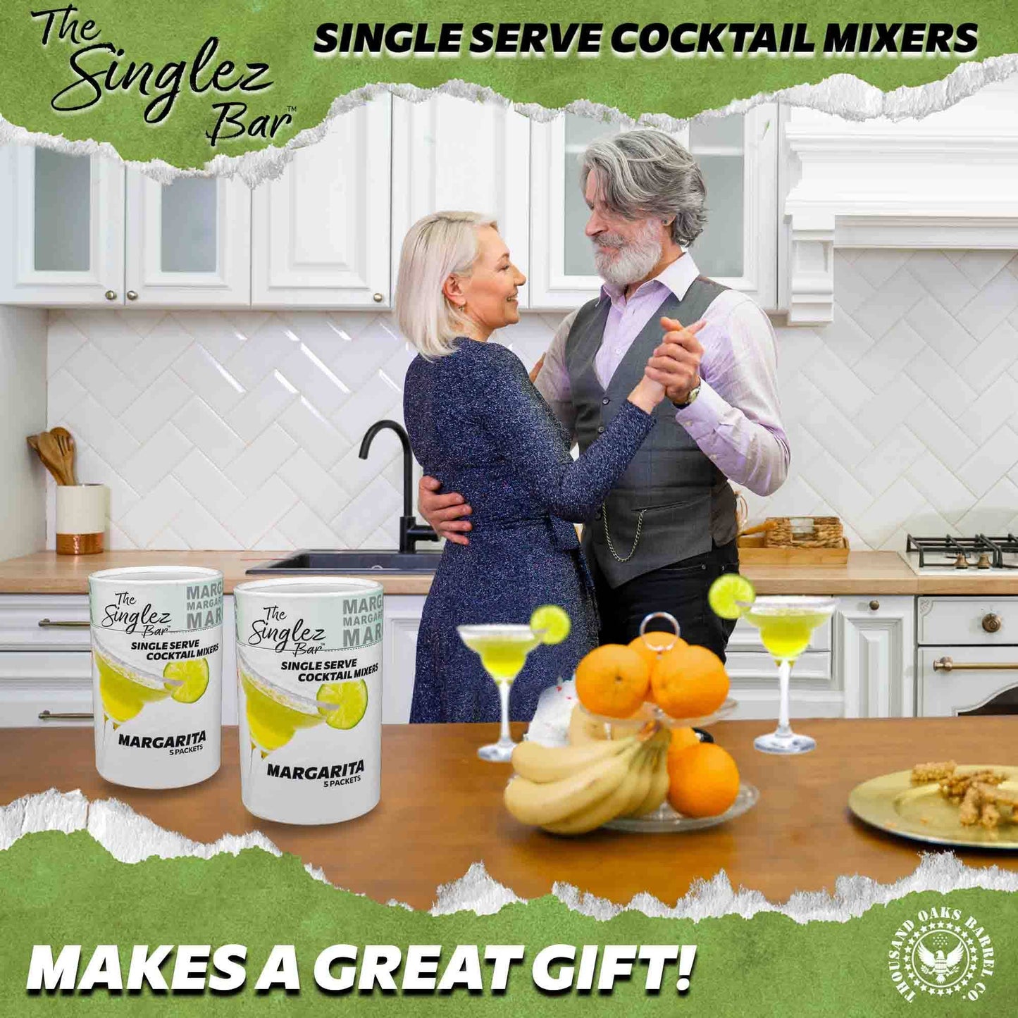 ThousandOaksBarrelCo. - Singlez Bar Margarita- 5-Pack Single Serve Mixers