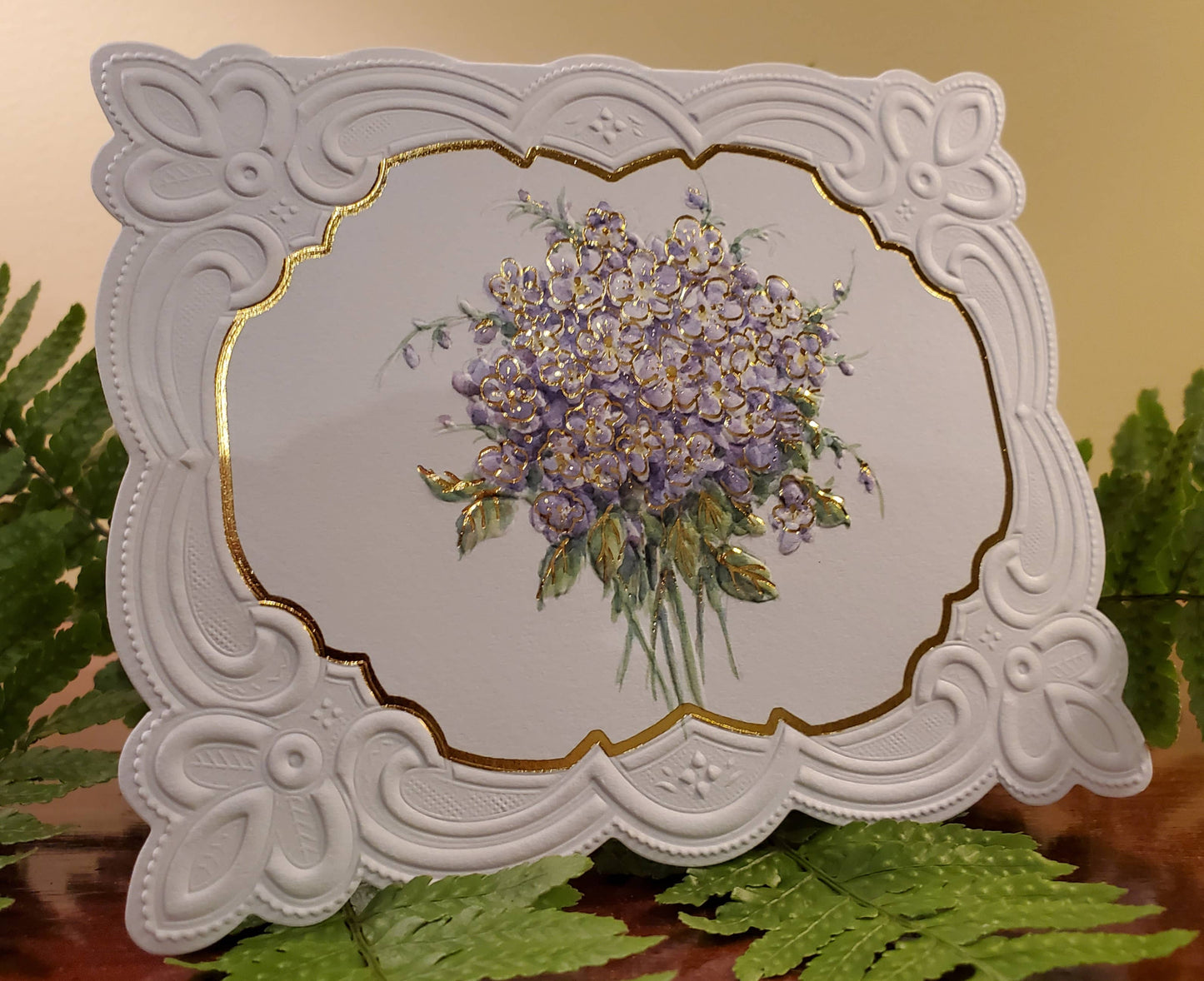 Violets Boxed Portfolio Note Card