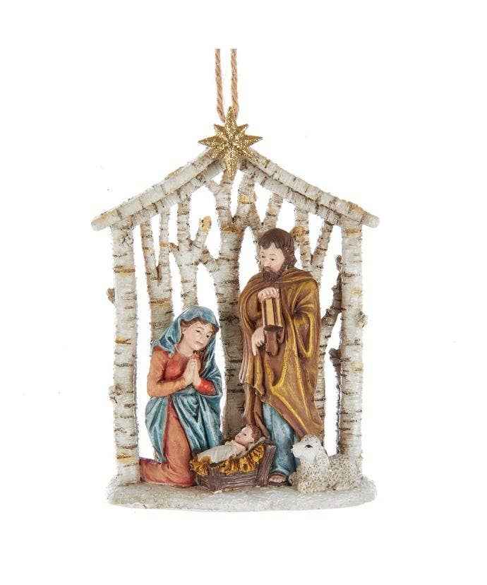4.38"RESIN NATIVITY ORNAMENT