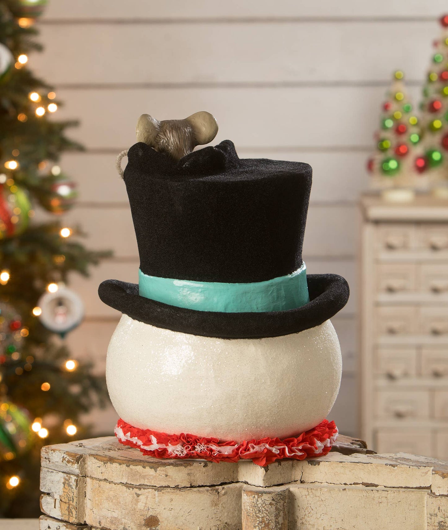 Bethany Lowe Designs - Jolly Snowman Top Hat Surprise