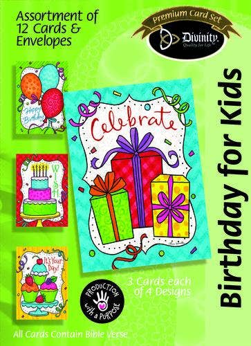 Divinity Boutique - Boxed Cards: Birthday For Kids, Bright Confetti