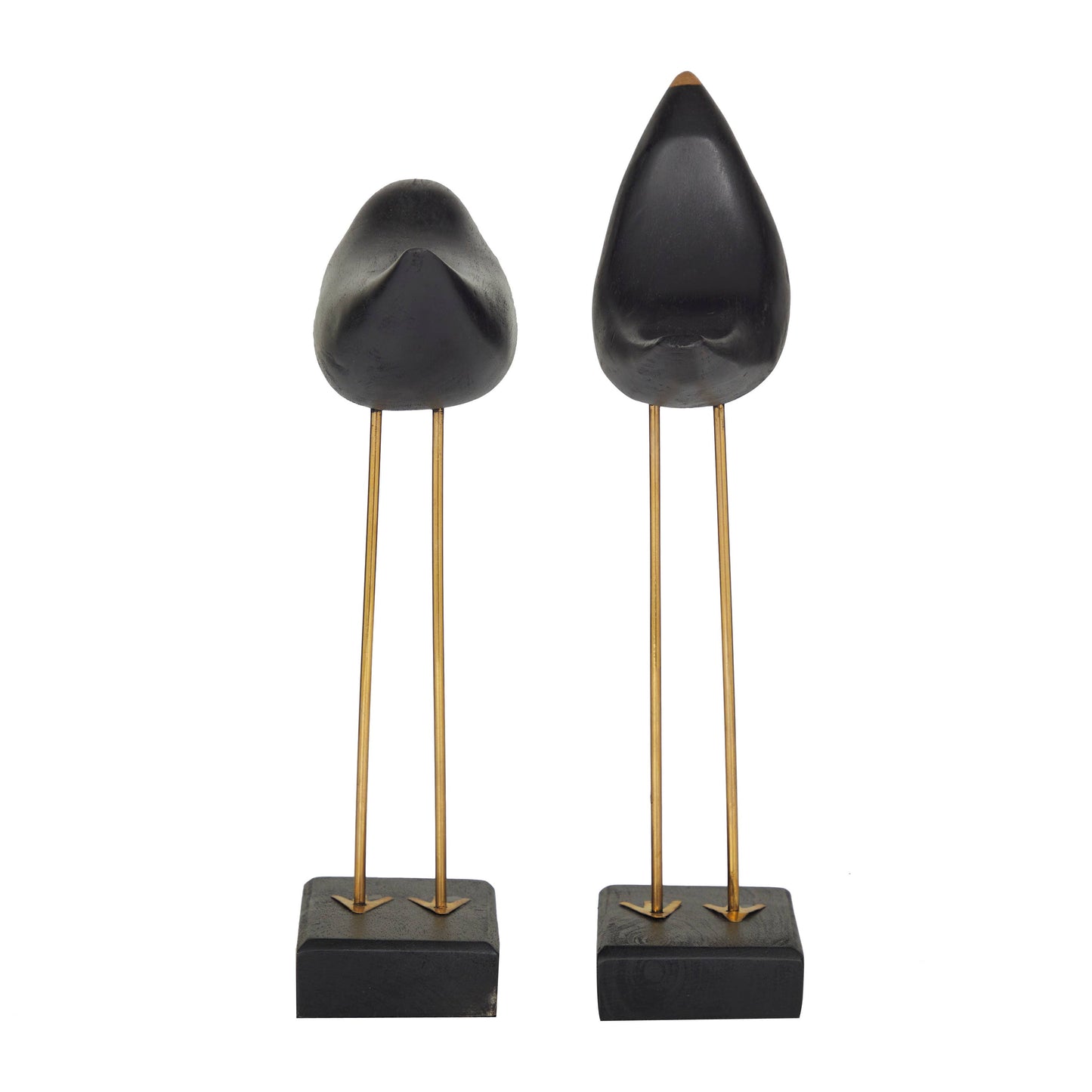 Traditional Black Wood Sculpture Set