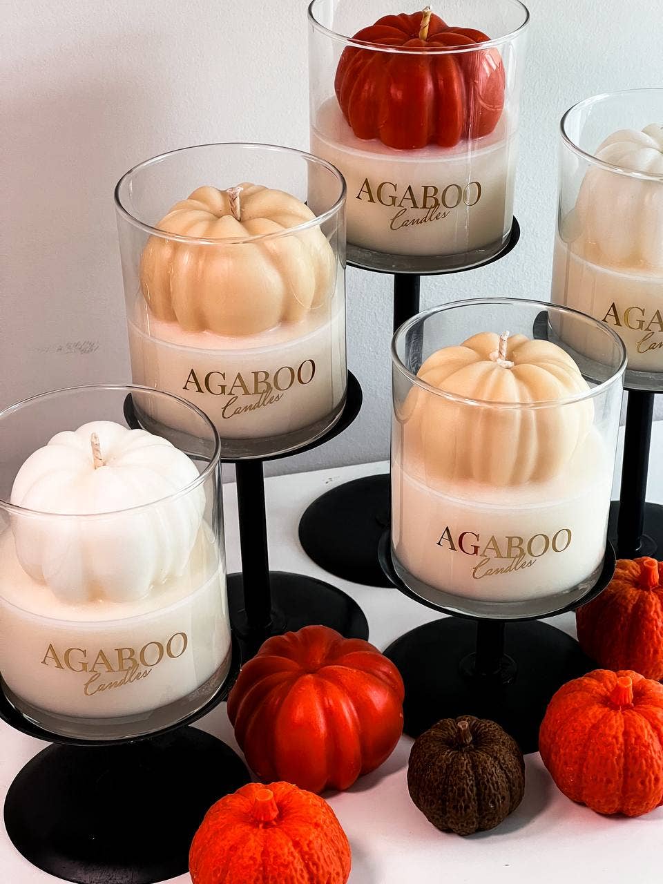 Halloween Candle 9 oz -Container Candle with Pumpkin 3.5x3in