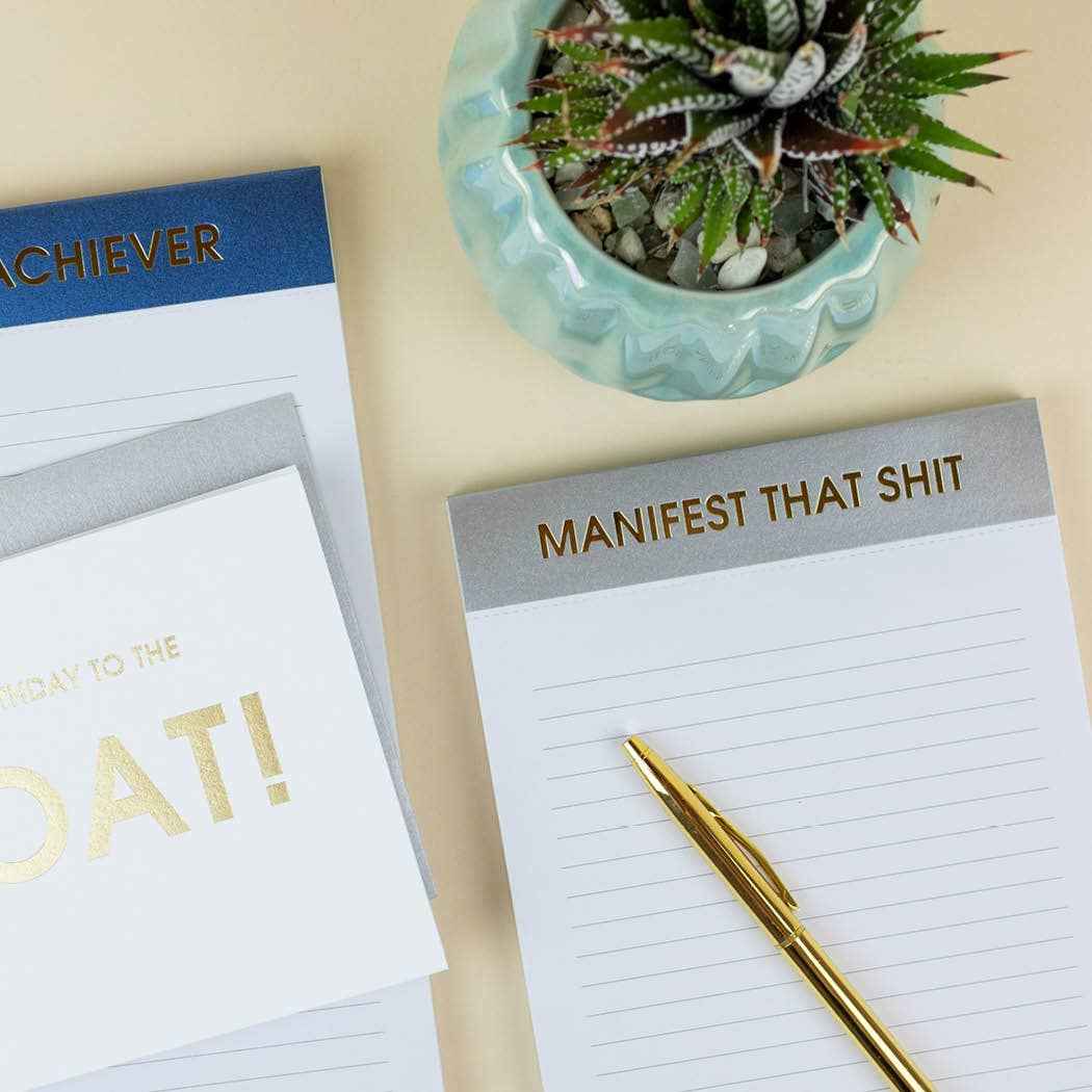 Manifest That Shit - Lined Notepad, To-Do List, Funny Gift