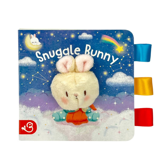 Libro de marionetas de dedo arrugadas Snuggle Bunny para bebés