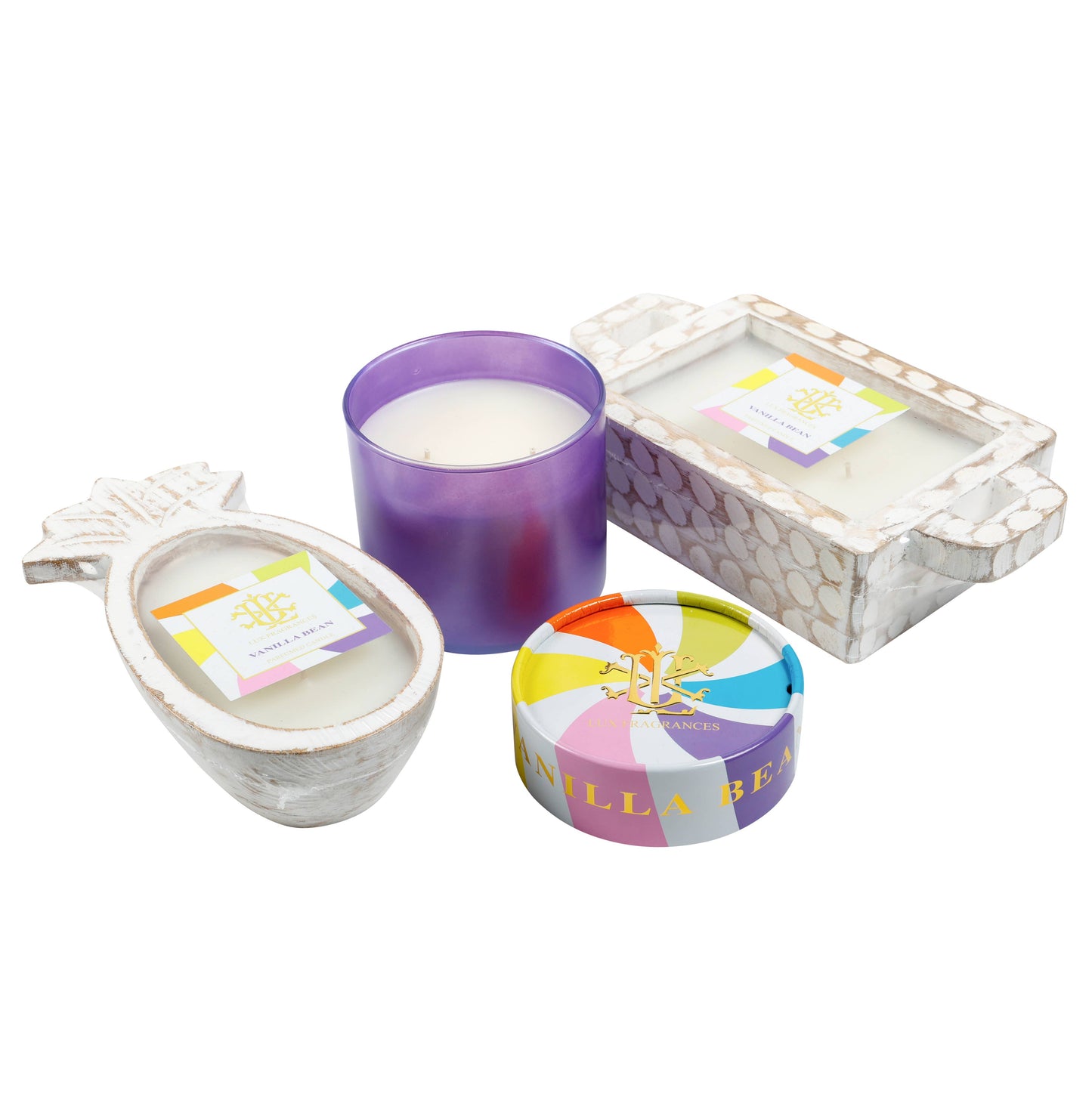Vanilla Bean 2 Wick Candle with Decorative Lid