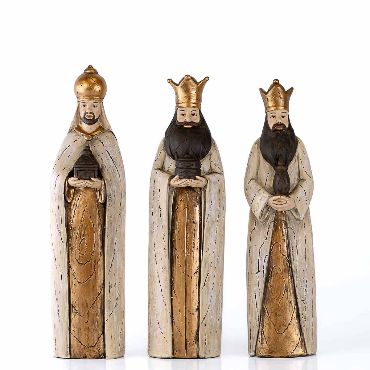 Melchior Wise Man Antique White/Gold 3x11.5