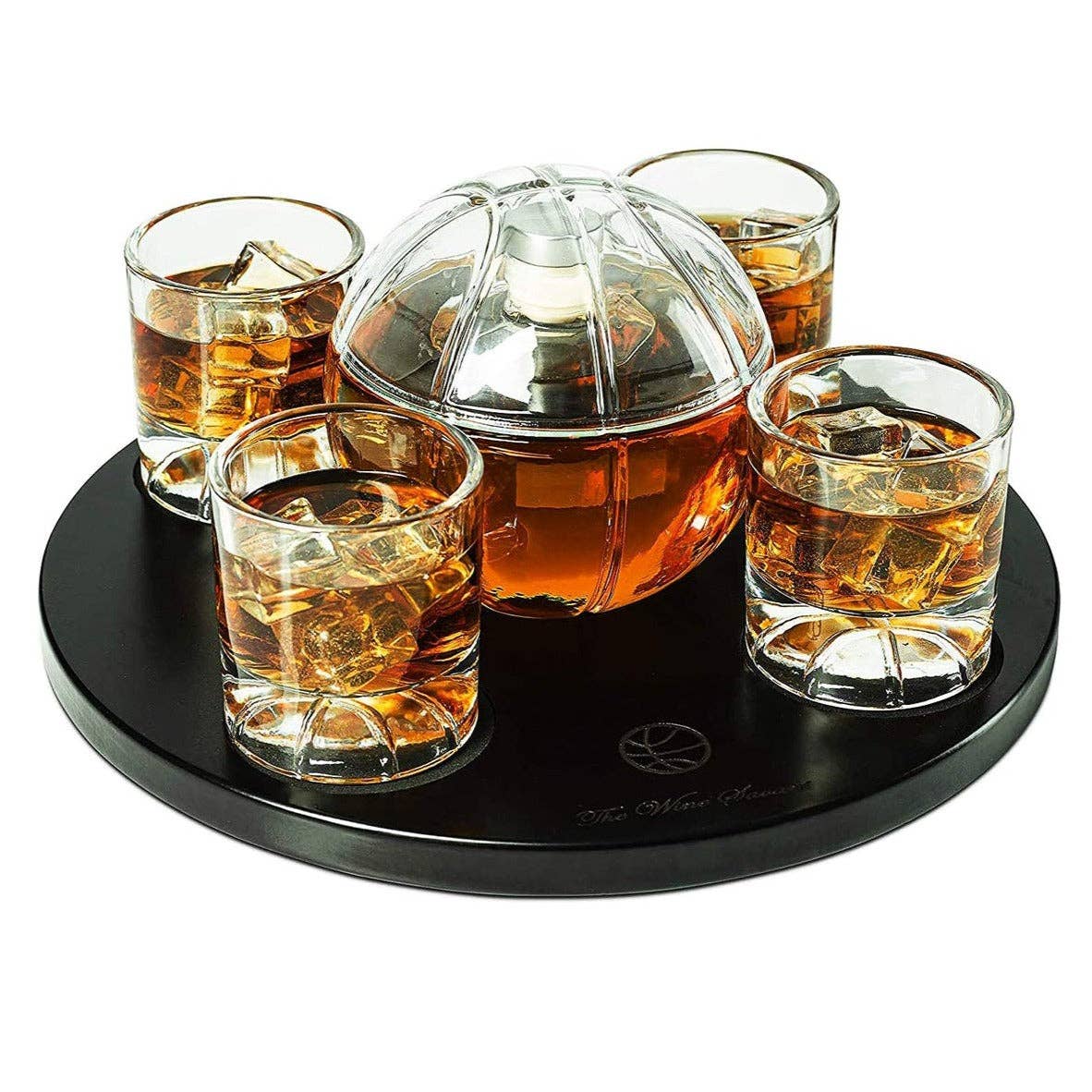 Basketball Decanter Set, Whiskey Scotch or Bourbon Decanter