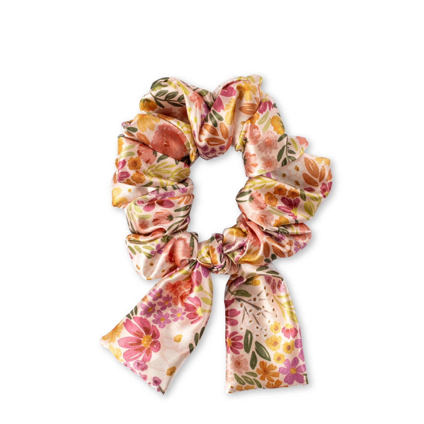 Primrose Petals Satin Scrunchie