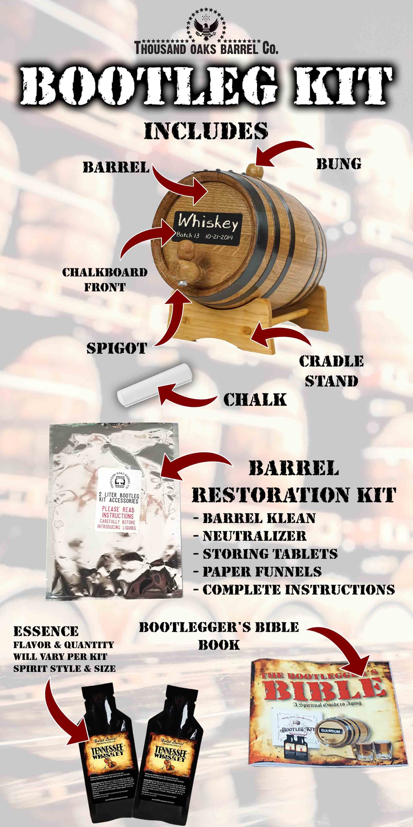 ThousandOaksBarrelCo. - Bootleg Kit - American Craft Collection Whiskey Making Kit