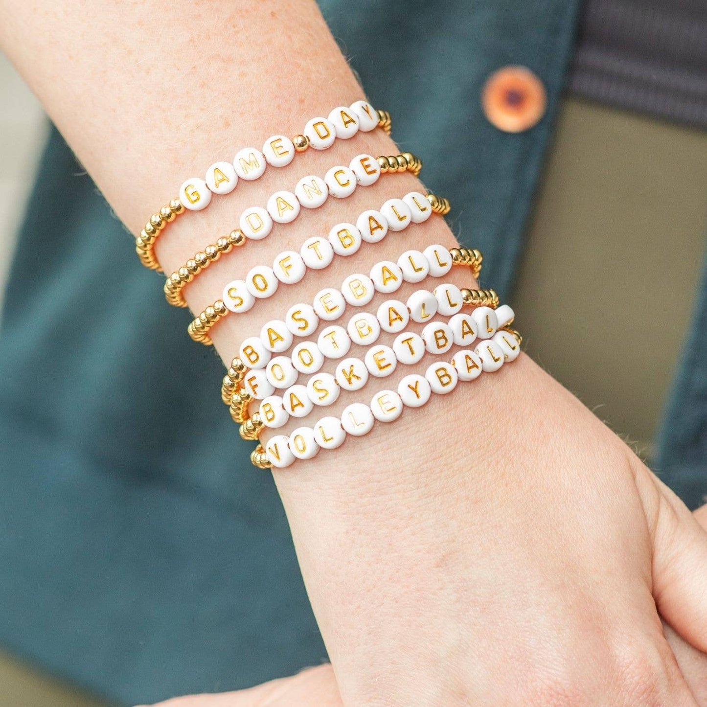 Volleyball Beaded Bracelet