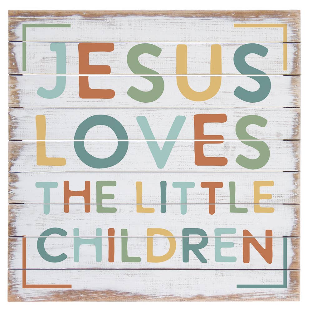 Jesus Loves Children Lg Sign