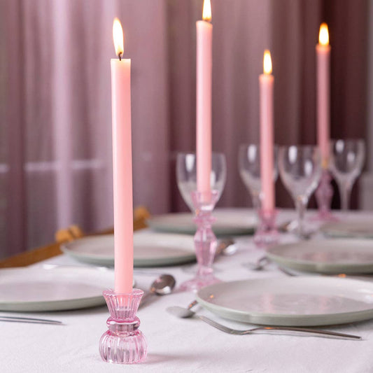 Pink Dinner Candles