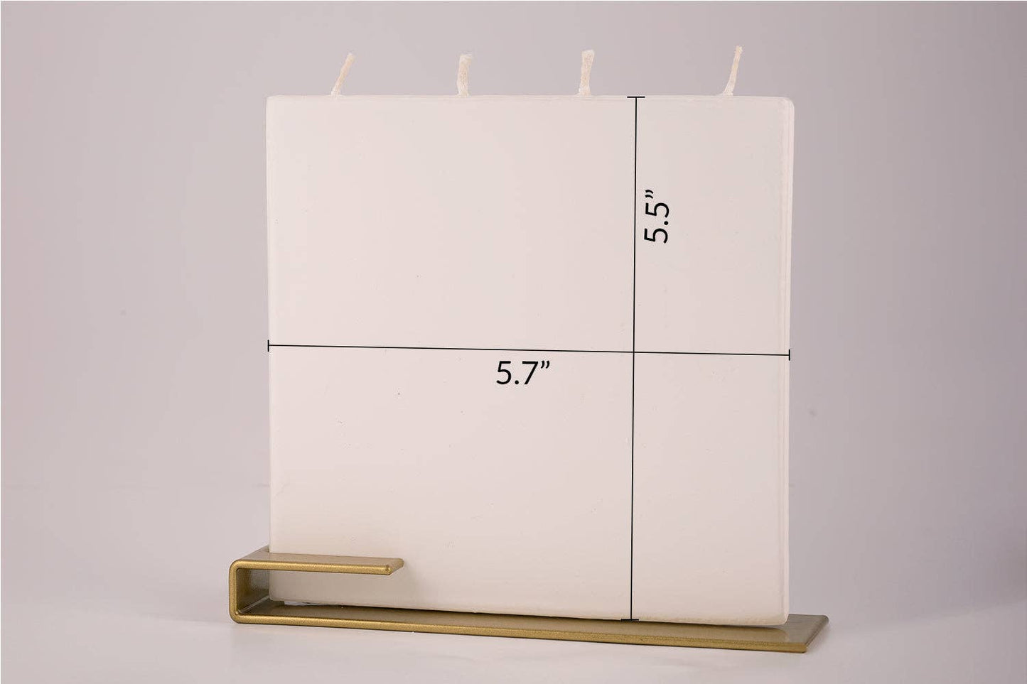 Flat Hand-Crafted 6" Square Candle - Claude Monet