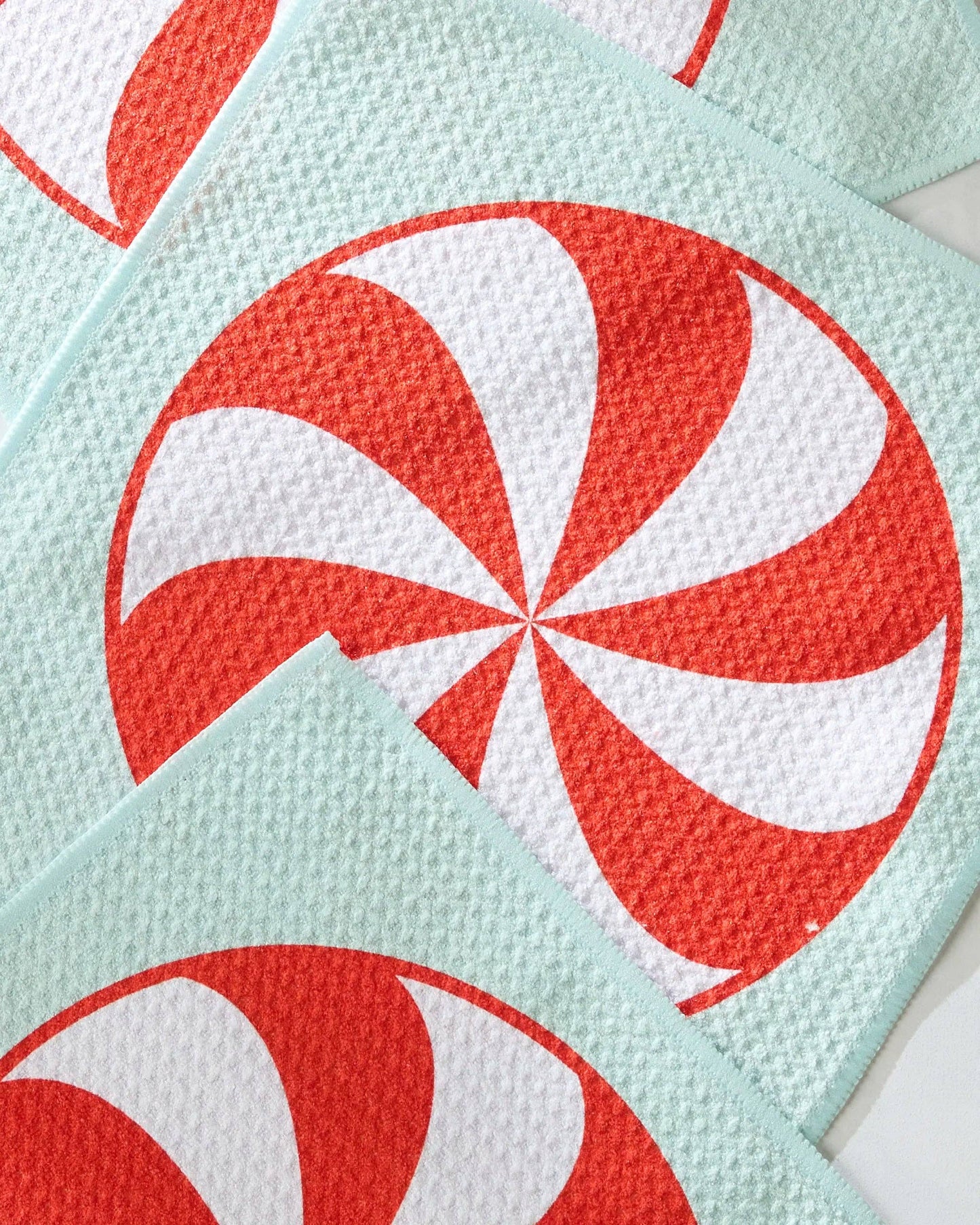 Geometry - Peppermint Swirl Dishcloth Set