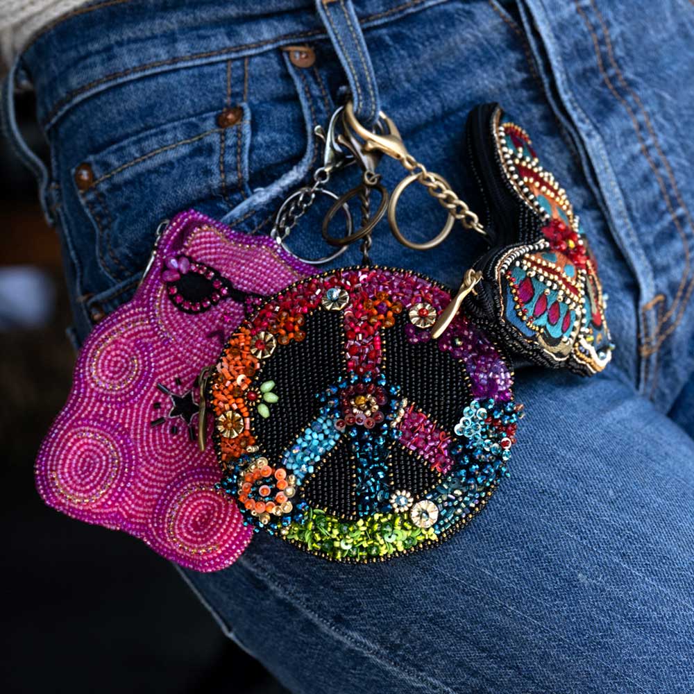 Make Peace Coin/Key Fob Purse