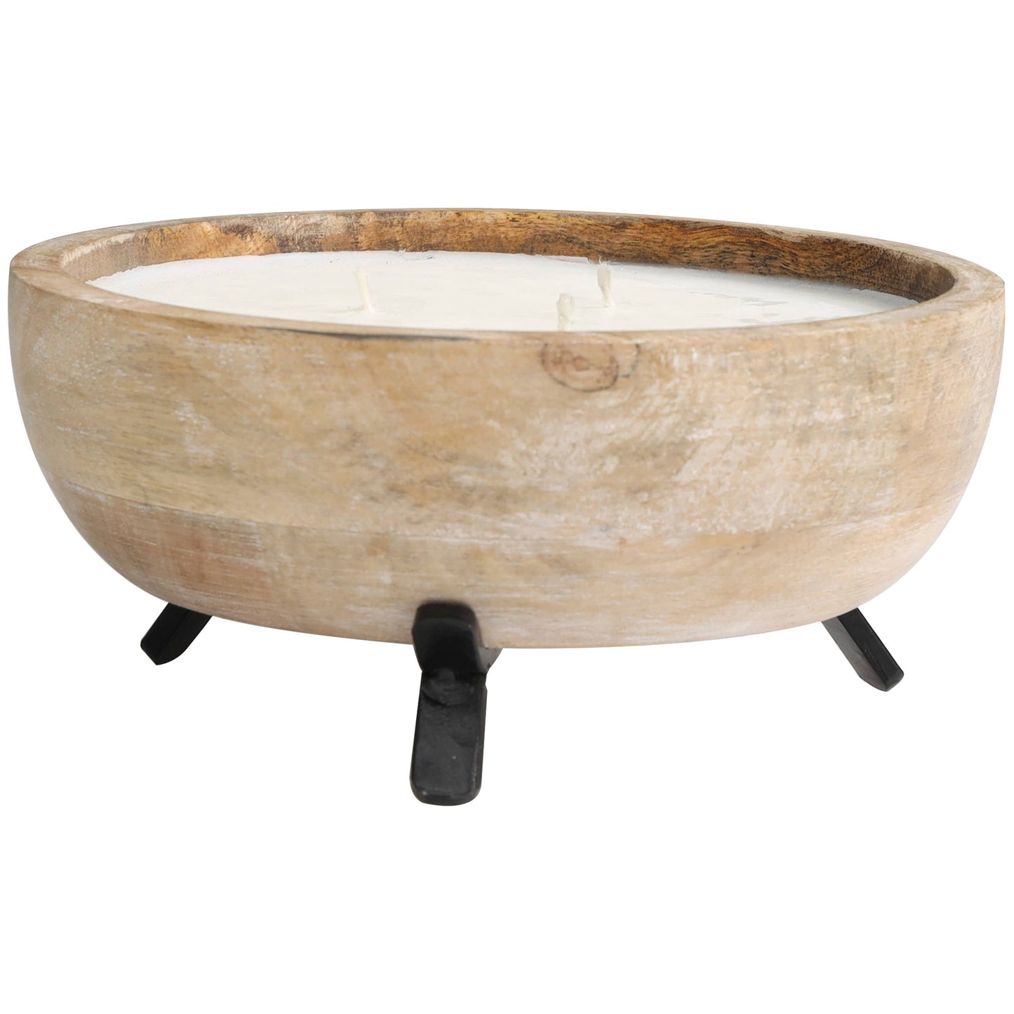 Modern Light Brown Mango Wood Candle