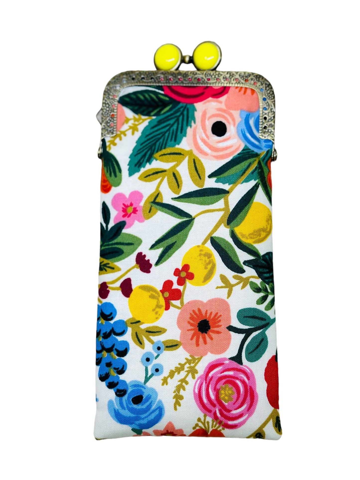 Eyeglass Case - Garden Party in Cream