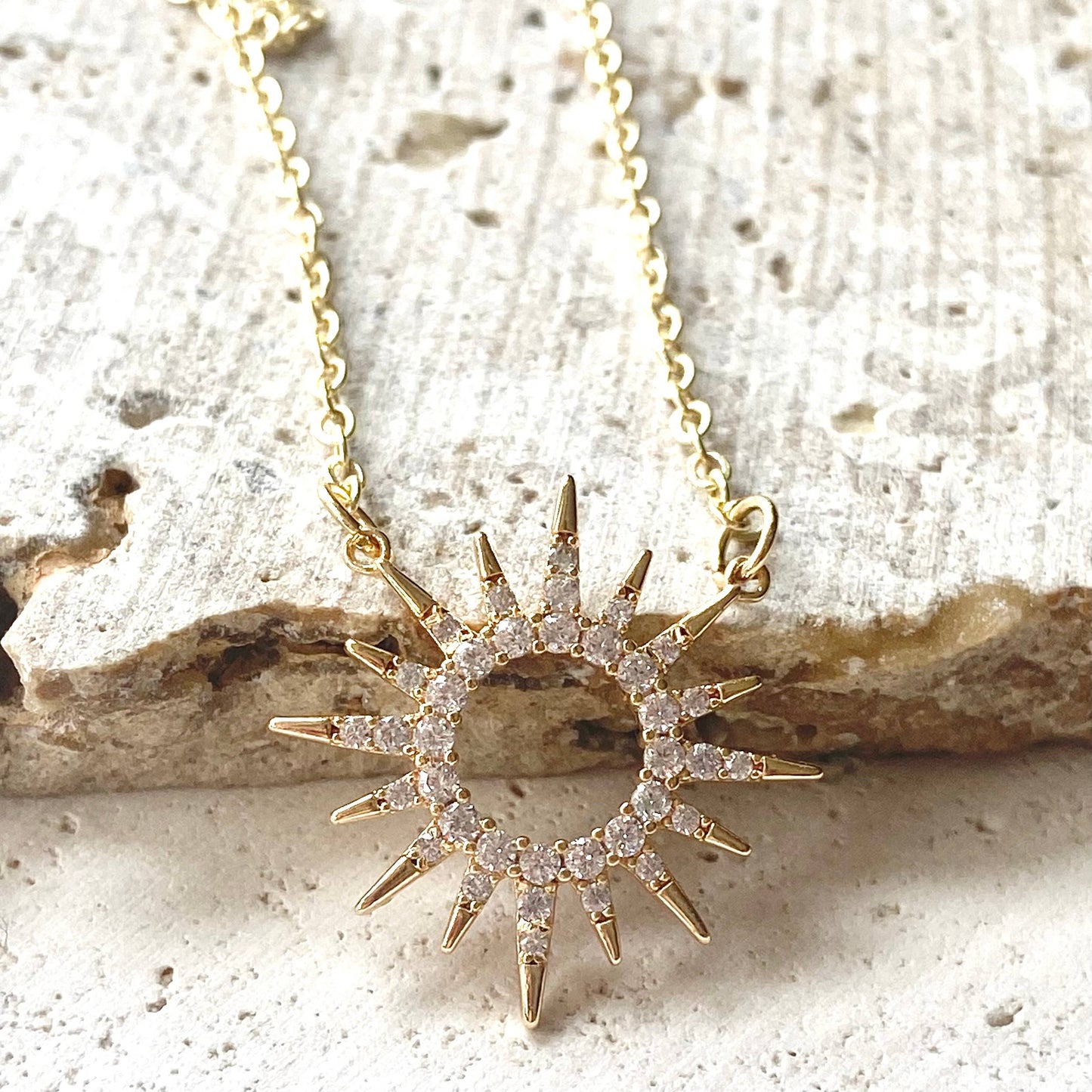 Sun celestial necklace minimalist