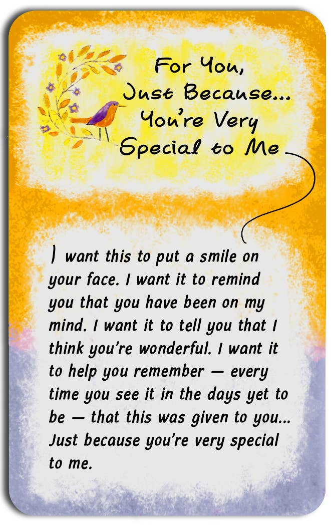 FOR YOU JUST BECAUSE