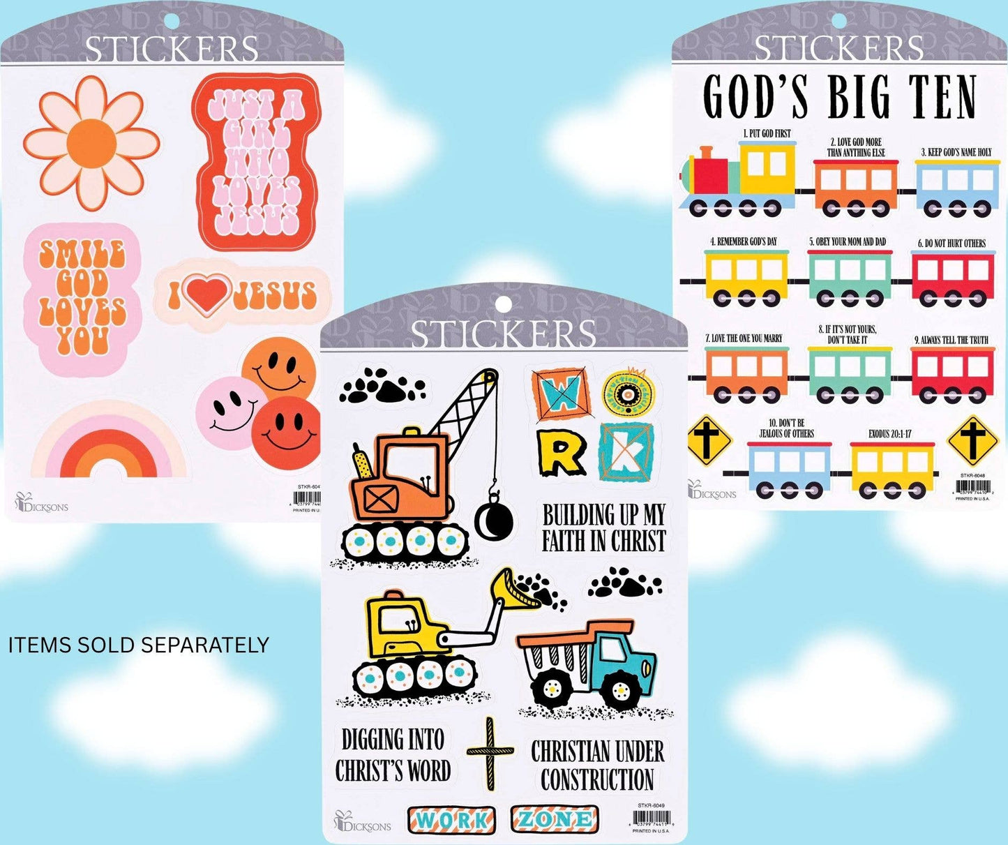 Colección de pegatinas para niños "Cavando a Cristo"
