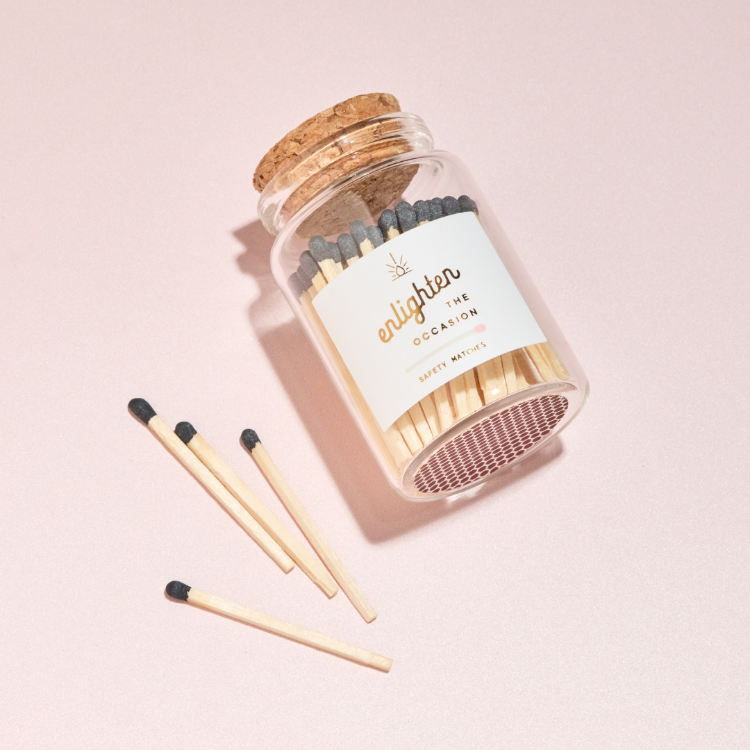 Lux Mini Match Corked Vial with Black Matchsticks