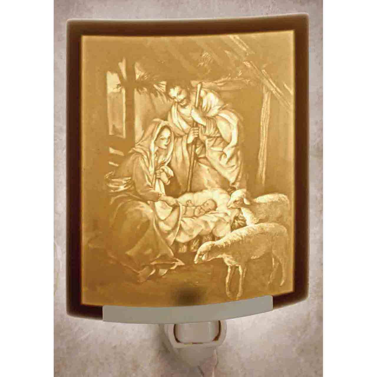 Nativity Porcelain Lithophane Night Light