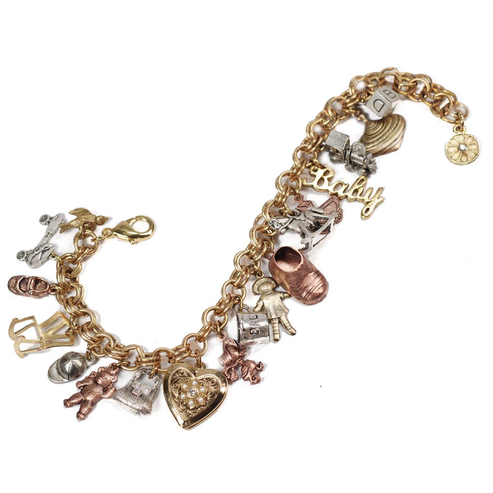 Joyería Sweet Romance - Pulsera con dije de mamá bebé BR680