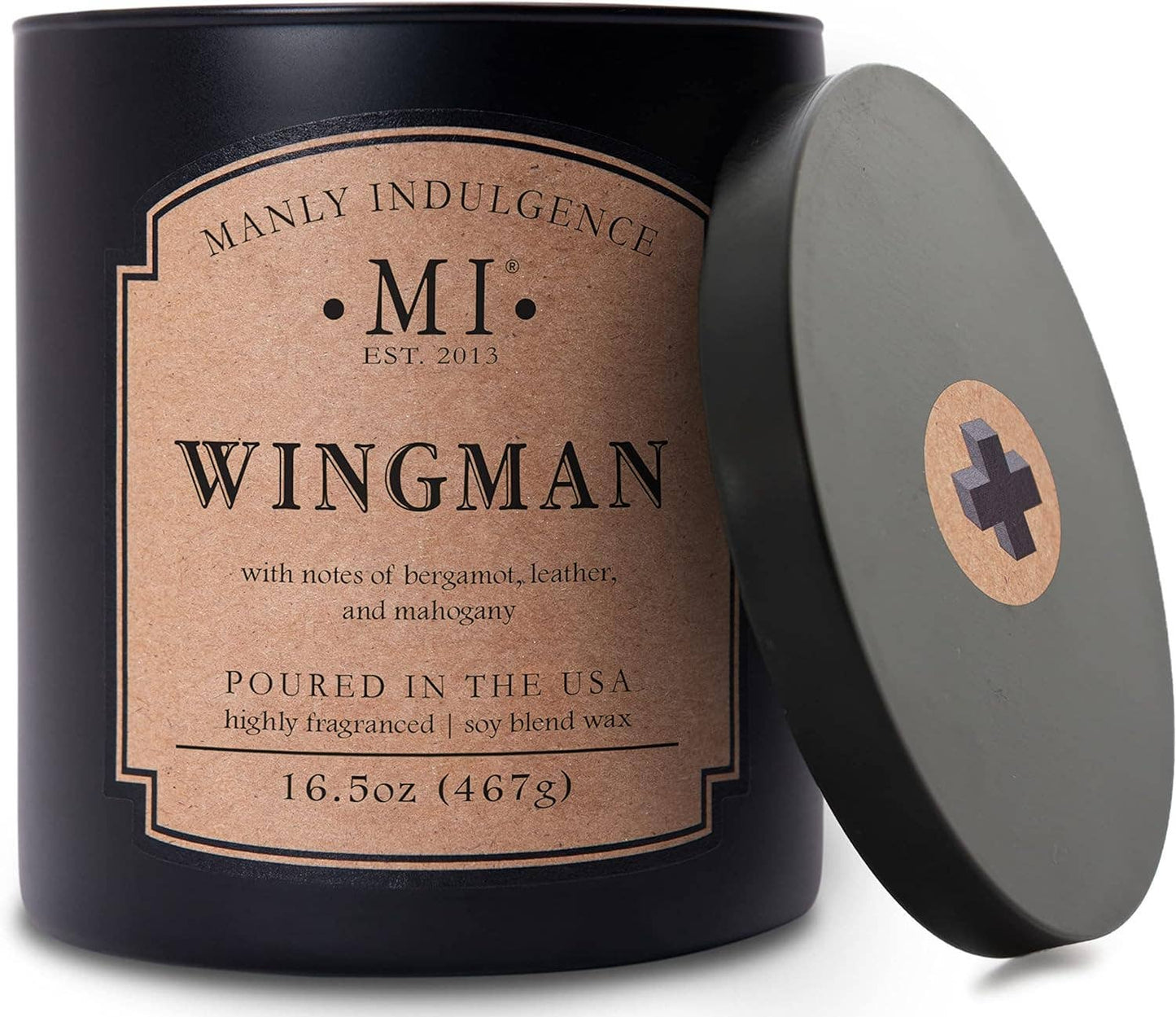 Manly Indulgence Classic+ Wingman, 2 Wick, 16.5 oz
