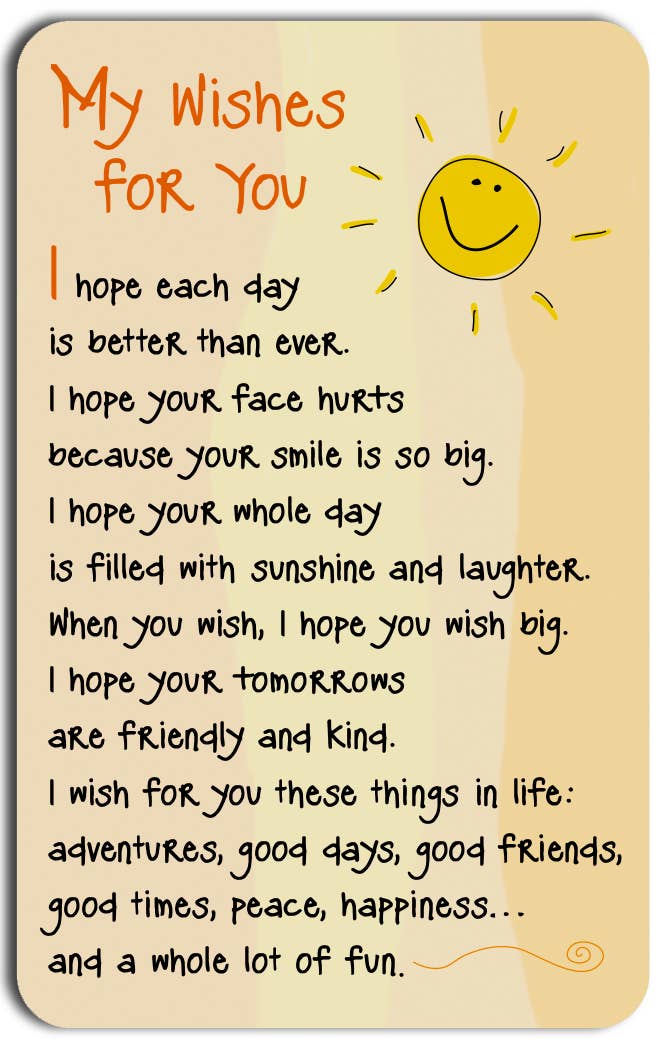 MY WISHES FOR YOU