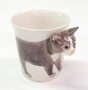 Mug, Cat Gray and White