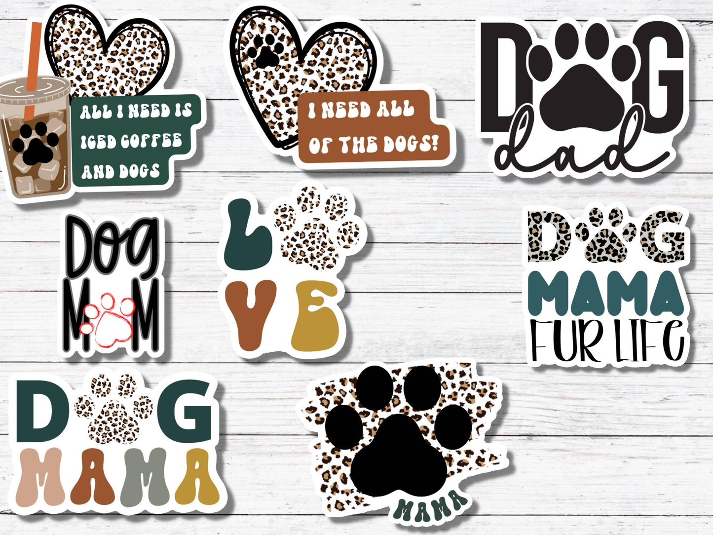 Oily Graphic Creations - Dog Momma Cheetah Paw - Dog Parent Sticker/Magnet