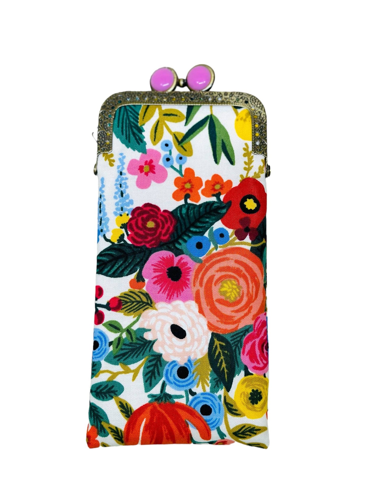 Eyeglass Case - Garden Party in Cream