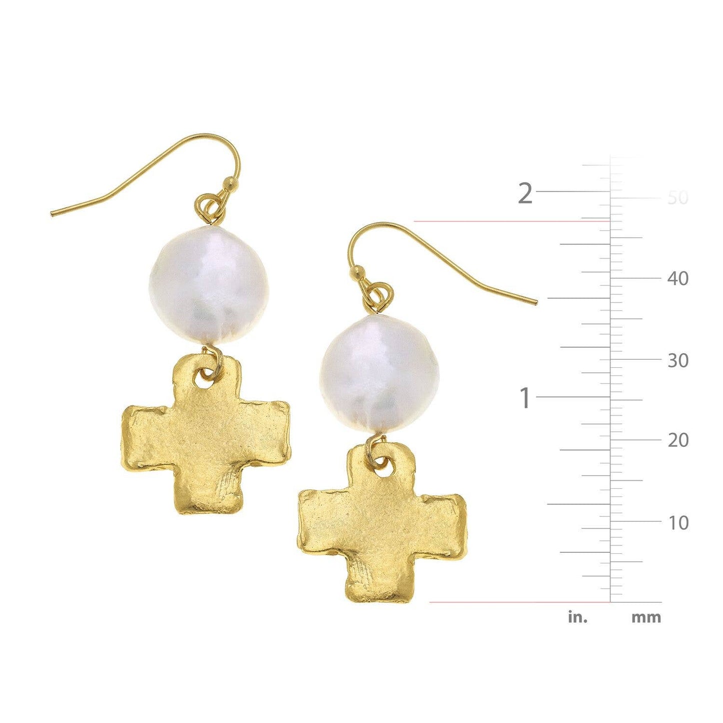 Gold with Freshwater Pearl Earring