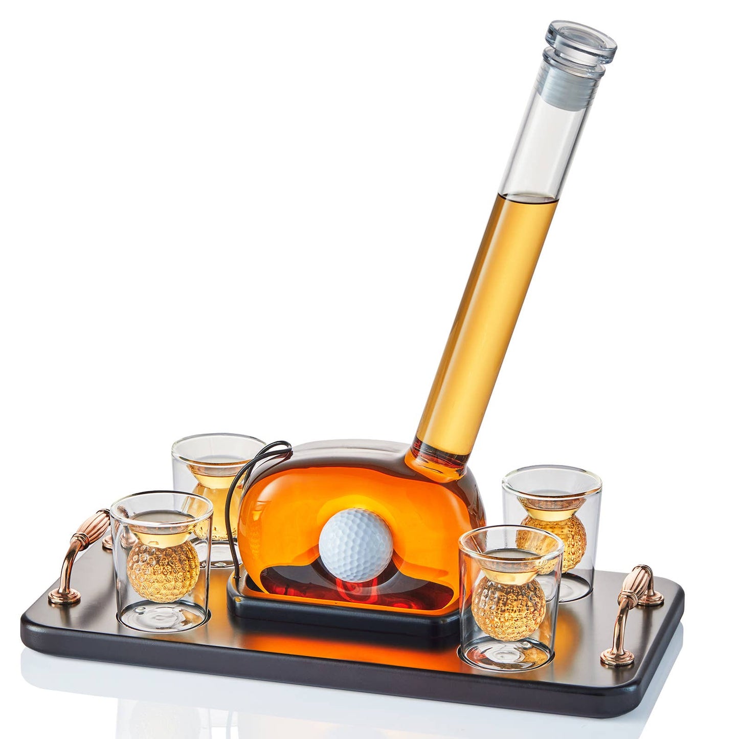 CRAFTGEN - Golf Whiskey Decanter Set - Golf Gifts for Men