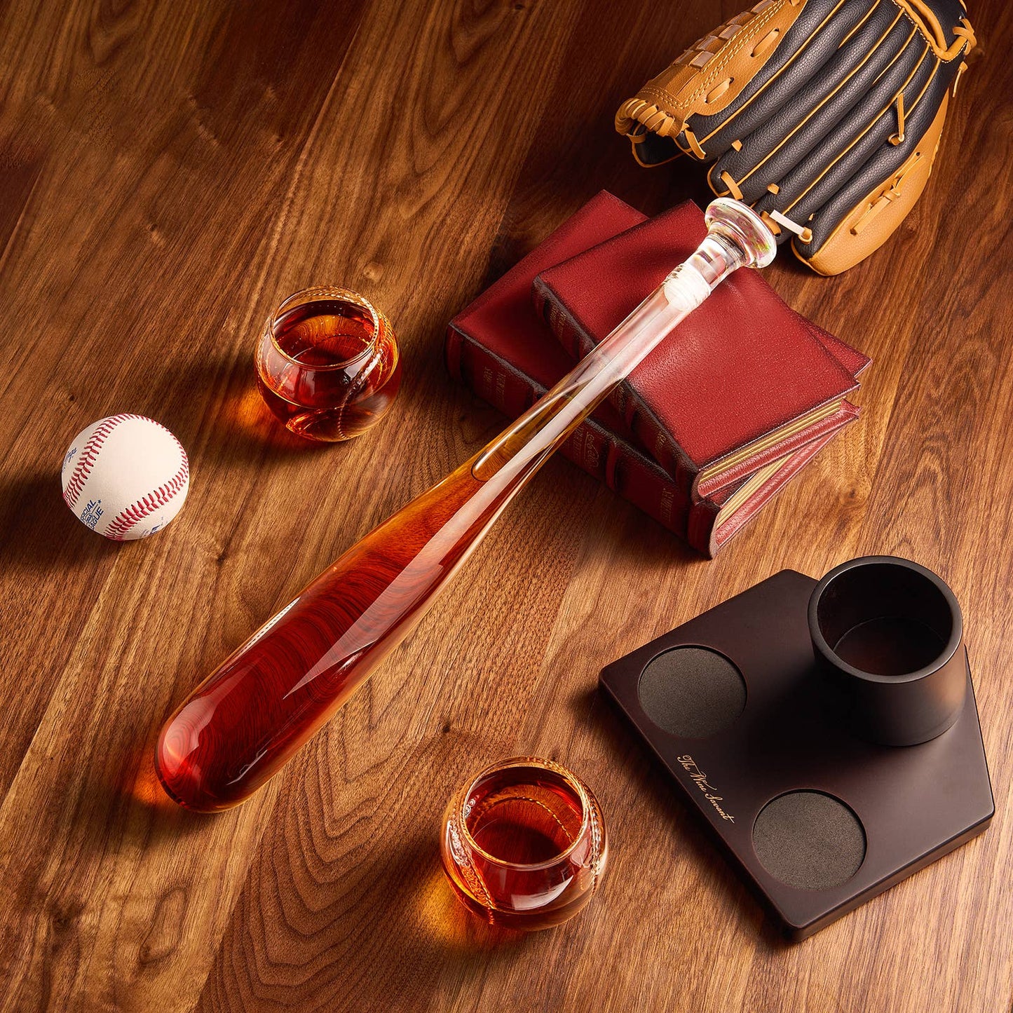 Baseball Themed Whiskey Decanter Set - 20OZ