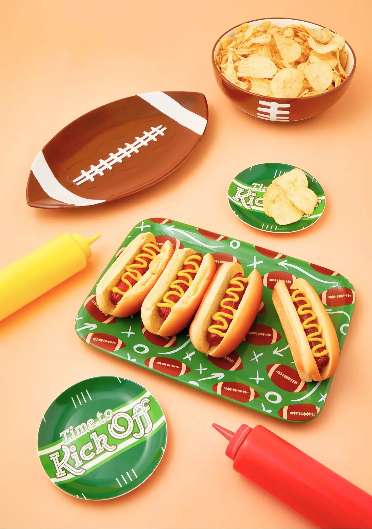 Lg Football Dish Ceramic