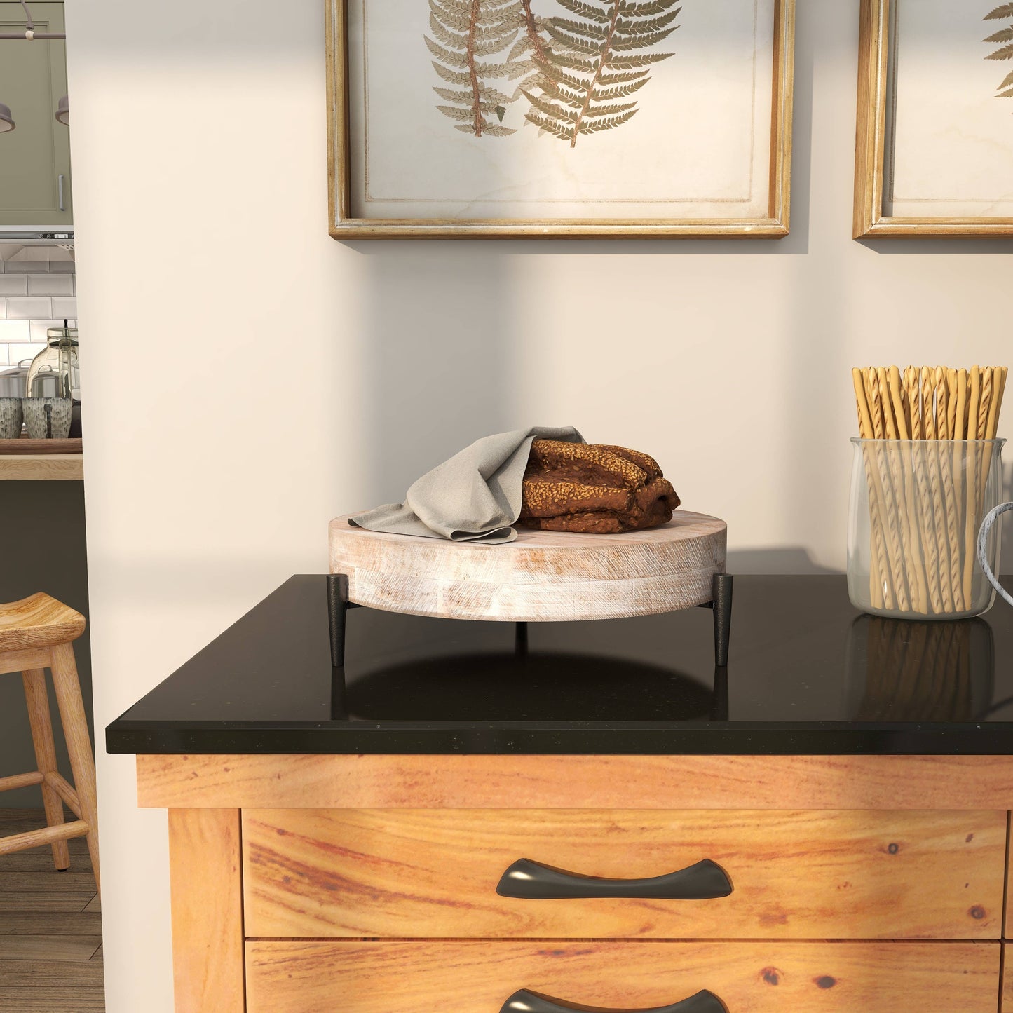 Modern Cream Mango Wood Tray