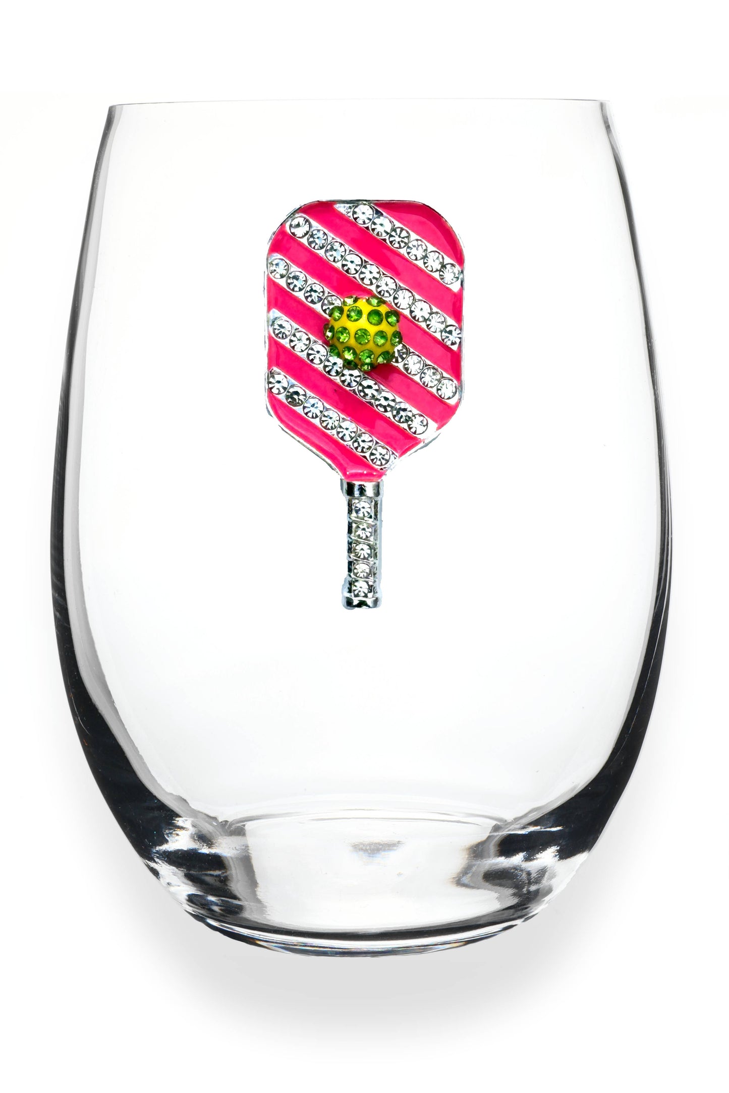 Pickleball Jewel Wine Glass