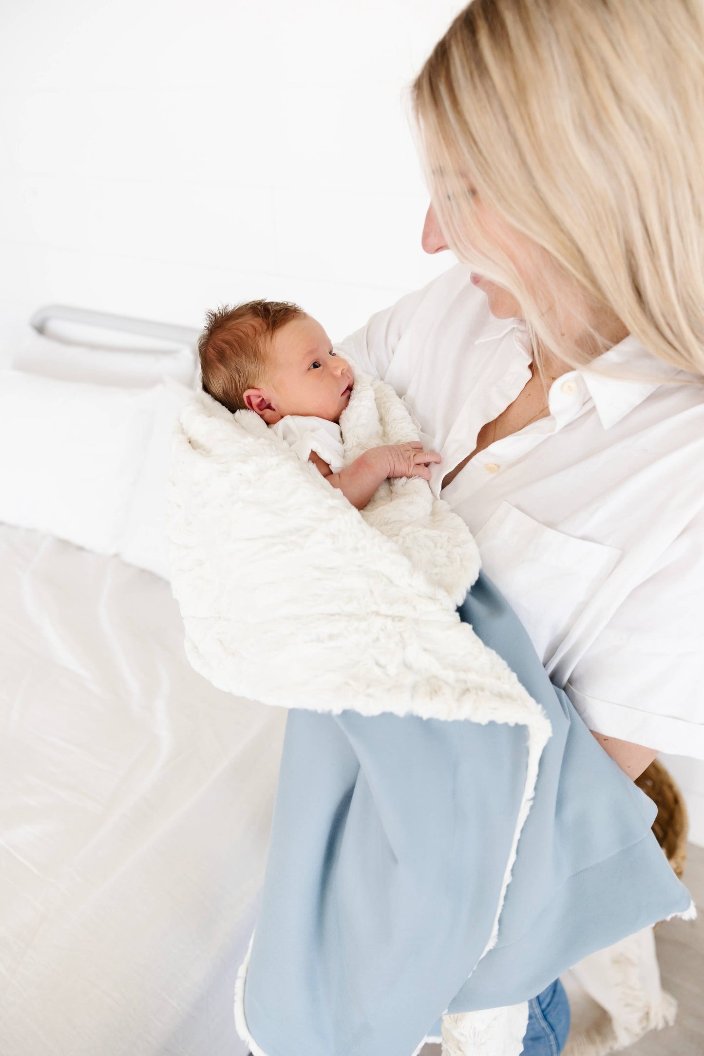Cozy Weighted Baby Blanket - Steel