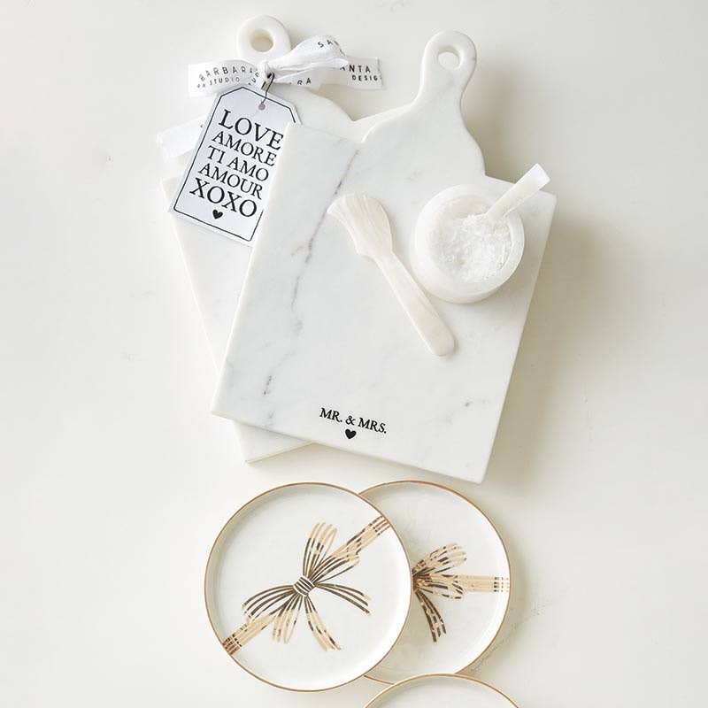 Marble Board with Handle - Mr. & Mrs.
