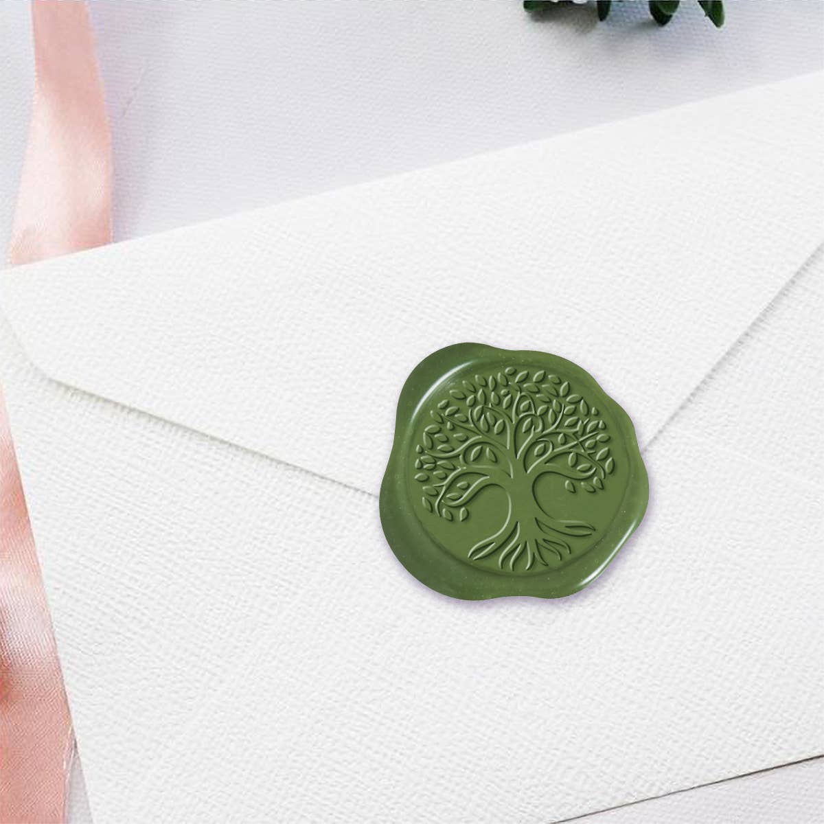 Tree of Life Adhesive Wax Seal Stickers 1 1/4" - 25 Pk