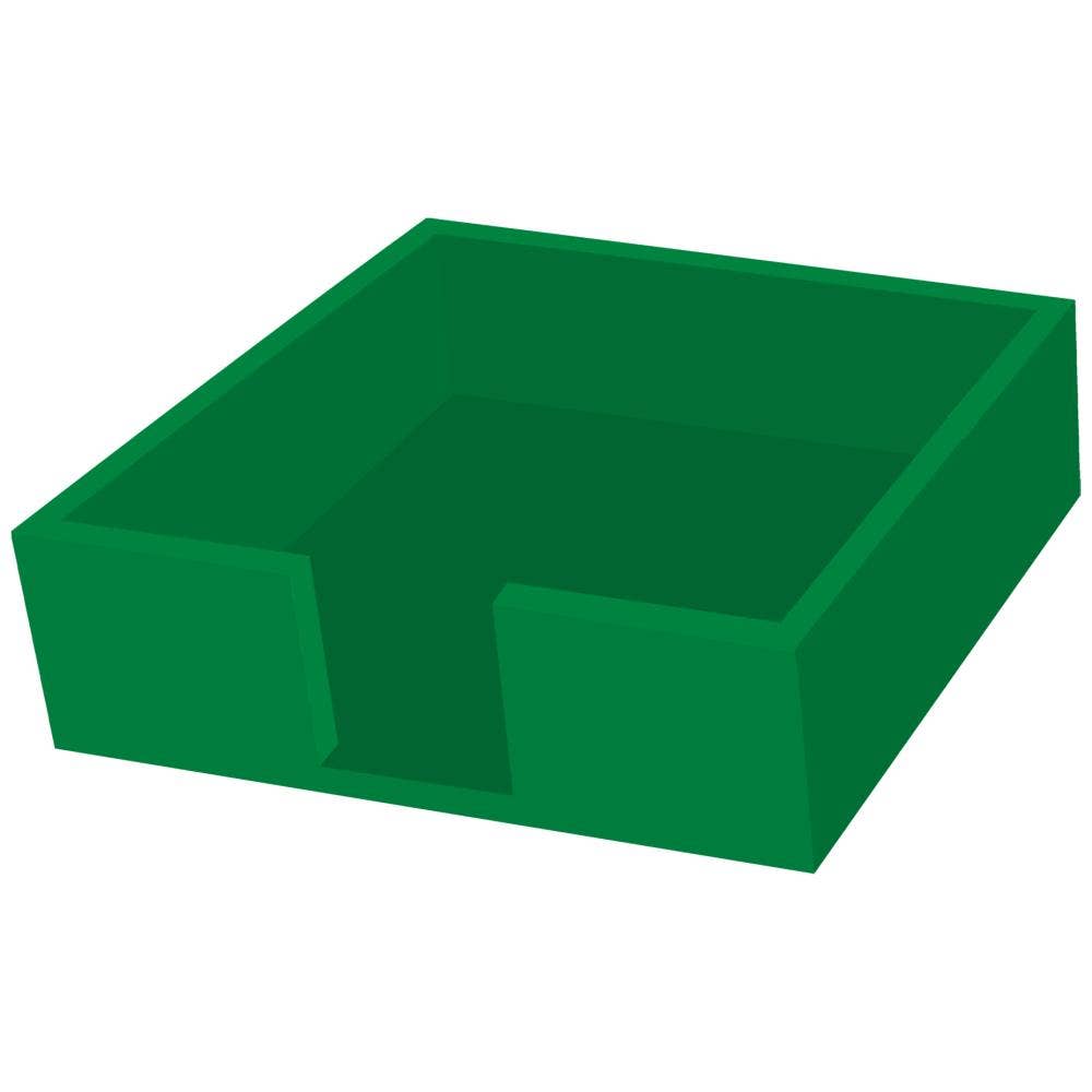 Diseño de productos de papel - Servilletero de madera verde esmeralda