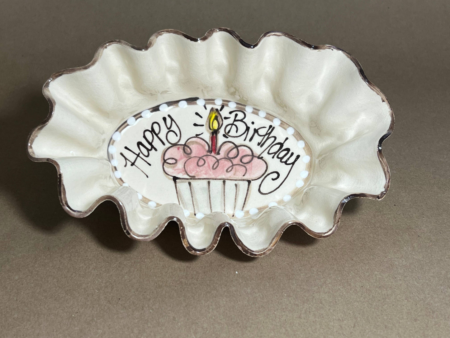 Oval Baking Dish ("Happy Birthday")