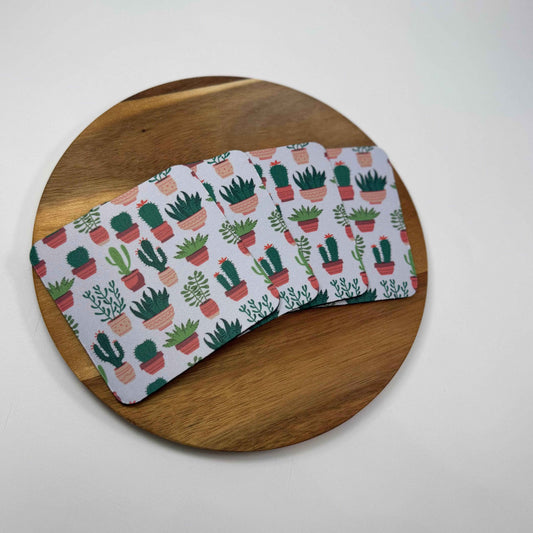 Cactus Collage Coaster