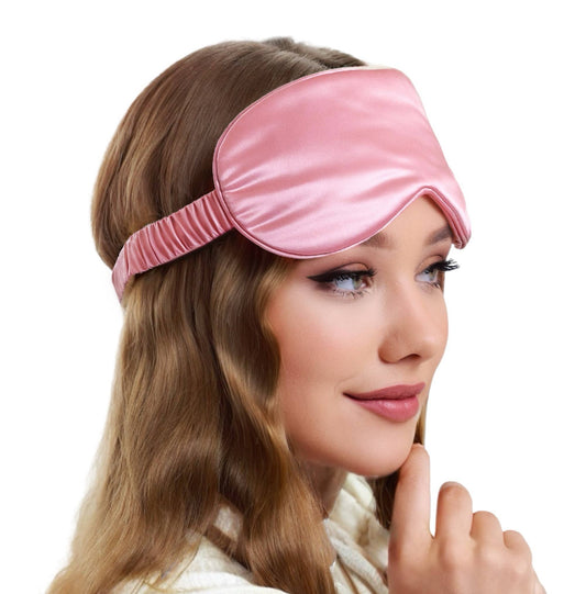 Dabble Doll - Sleep Mask, Blackout Eye Cover in Pink