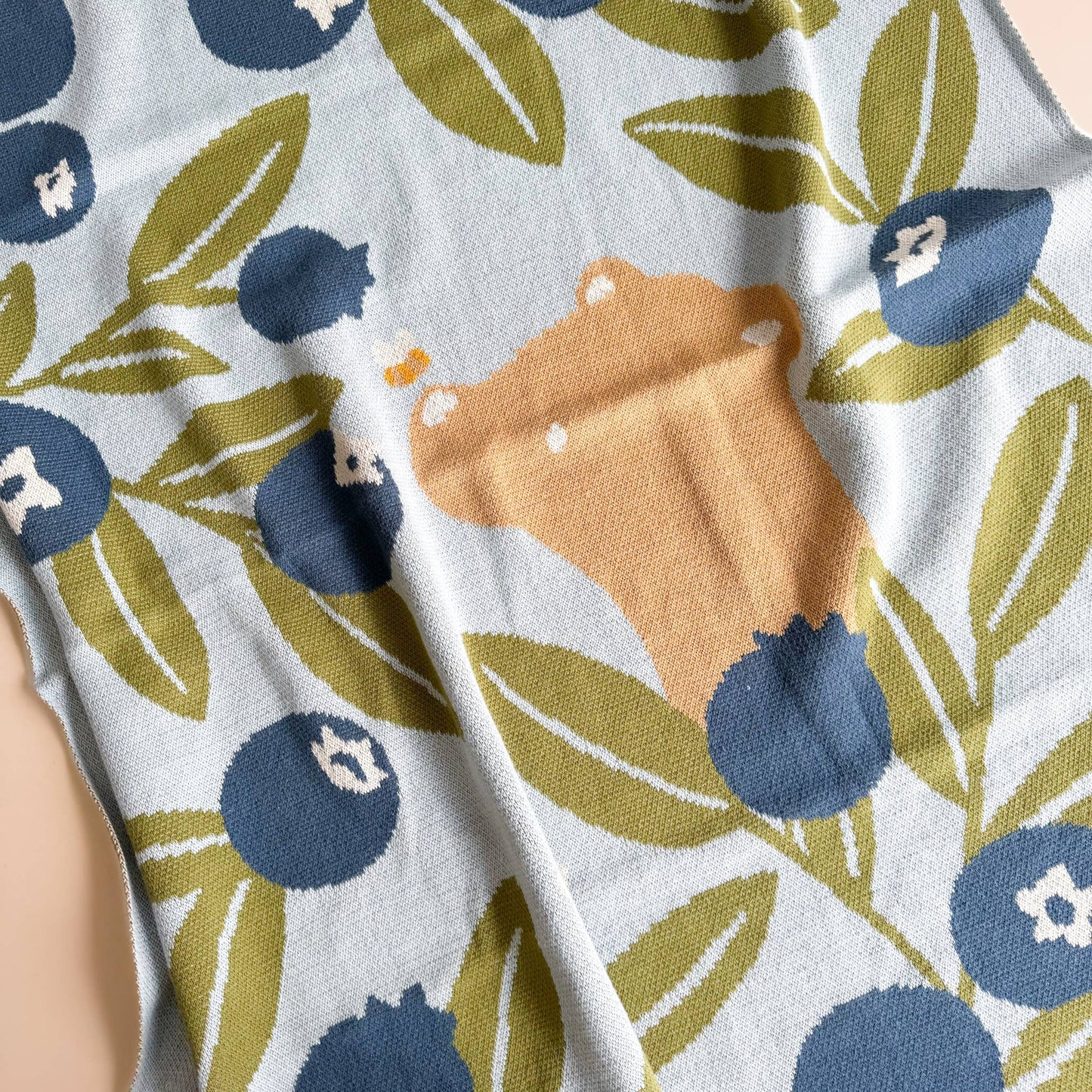 Set Blueberry Blanket Bear Bee Plush Toy Overall Baby Gift