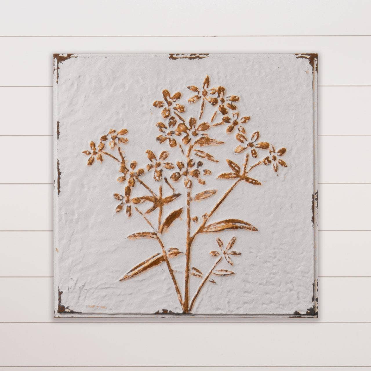 Wall Art - Embossed Gold Wildflower